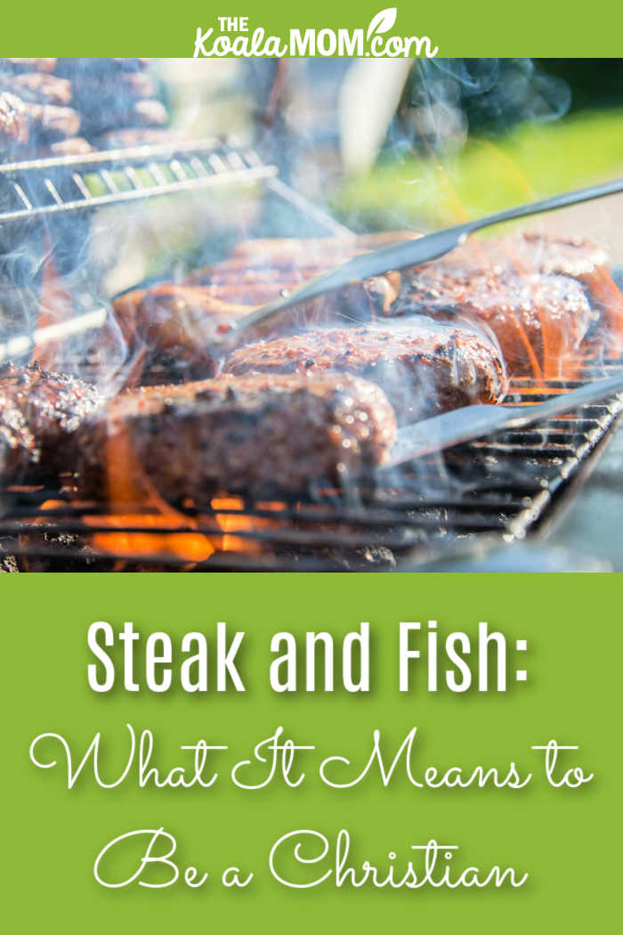 Steak and Fish: What It Means to Be a Christian. Photo of steak on a BBQ by ClickerHappy via Pexels.