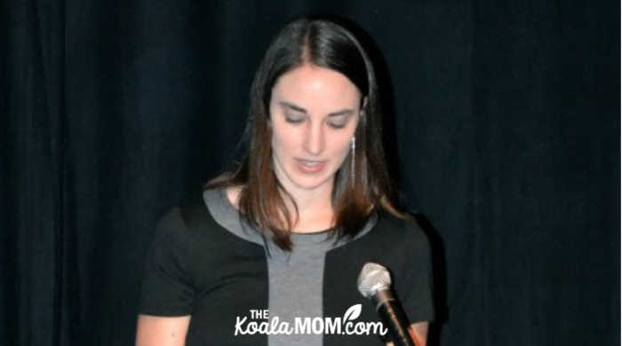 Bonnie Way reading "A Fickle Mountain" at This Side of West's editors' reading.