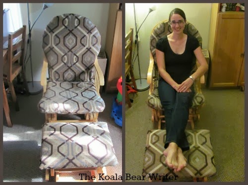 I share how to re-upholster glide rocking chair and stool, based on my recent DIY attempt to refurbish some second-hand furniture.