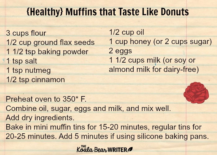 Muffins that Taste Like Donuts recipe card