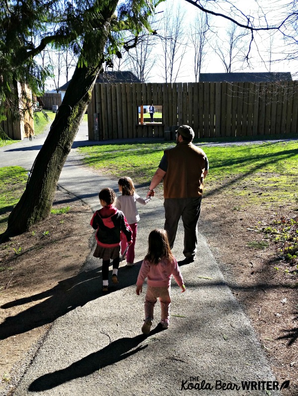 Walking up to Fort Langley National Historic Site in BC, Canada