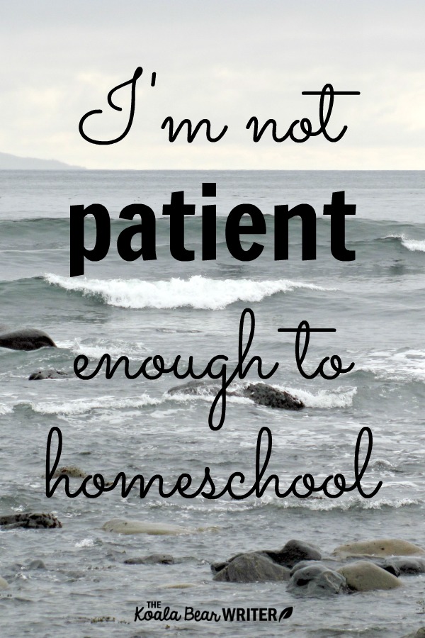 I'm not patient enought to homeschool