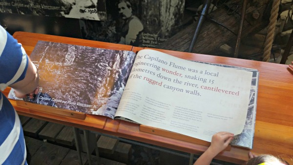 History book at Capilano Suspension Bridge Park
