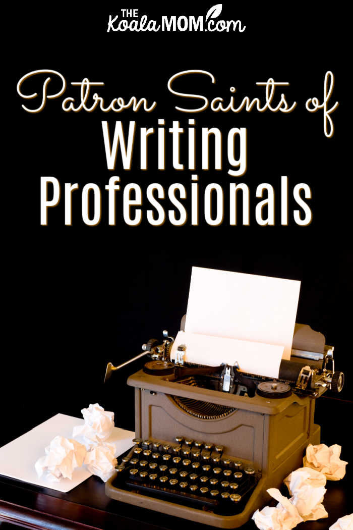 Patron saints of writers. Photo of keyboard with paper via depositphotos.