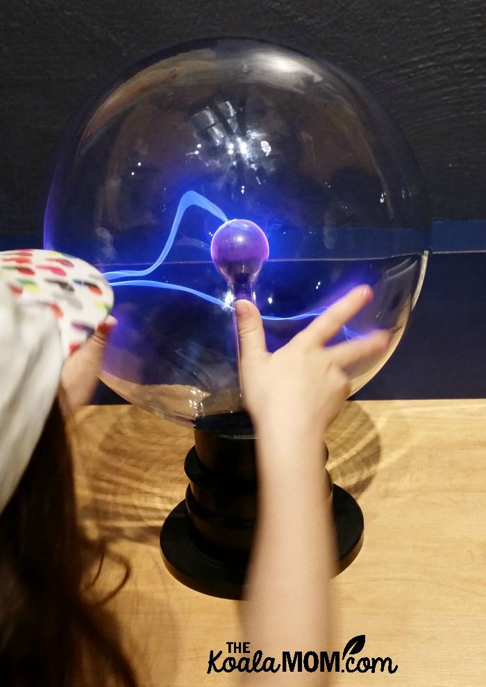 Lily exploring electricity