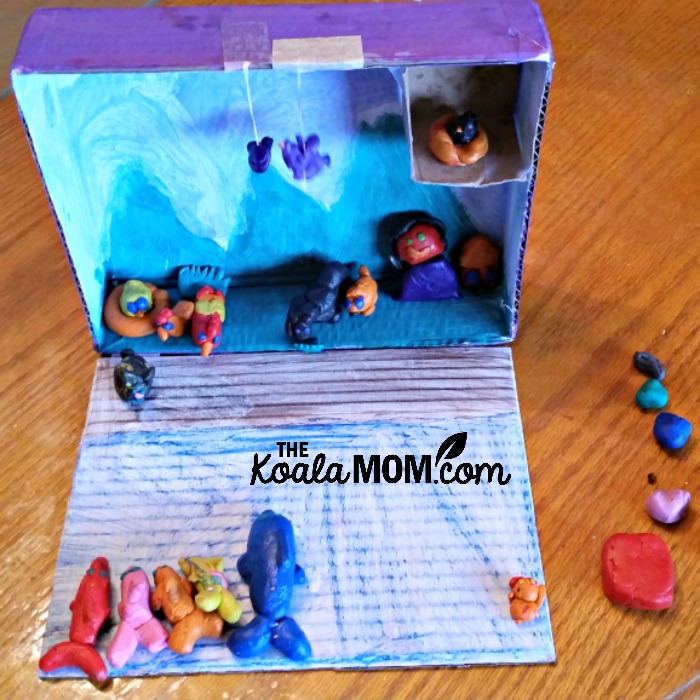 Plasticine diorama