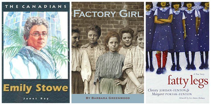 Canadian nonfiction for tween girls, including Fatty Legs and Factory Girl.