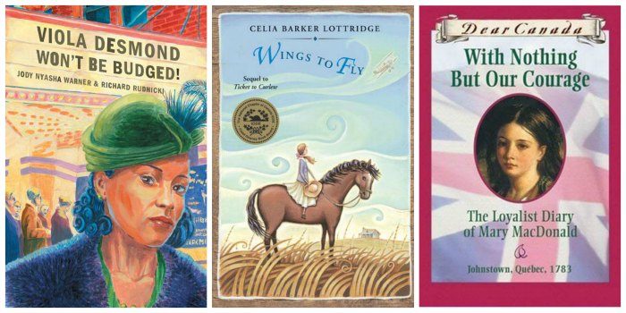 Three Canadian novels for tween girls.