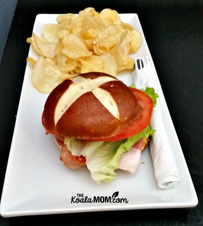 BLT with chips at the Muddy Waters Cafe in Harrison Hot Springs.