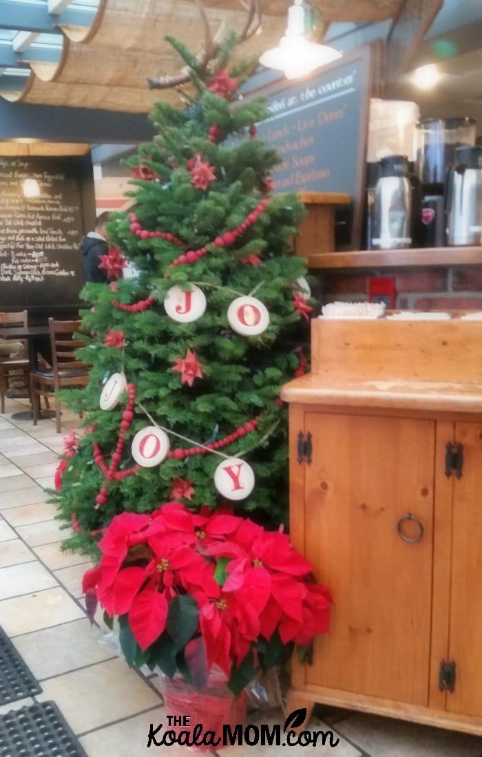Christmas tree at the Muddy Waters Cafe in Harrison Hot Springs