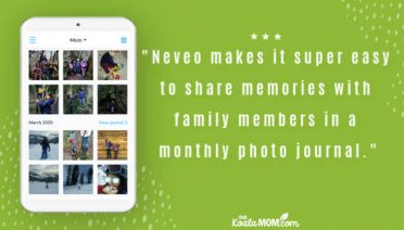 "Neveo makes it super easy to share memories with family members in a monthly photo journal."