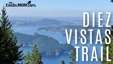 Hiking the Diez Vistas Trail near Port Moody, BC.