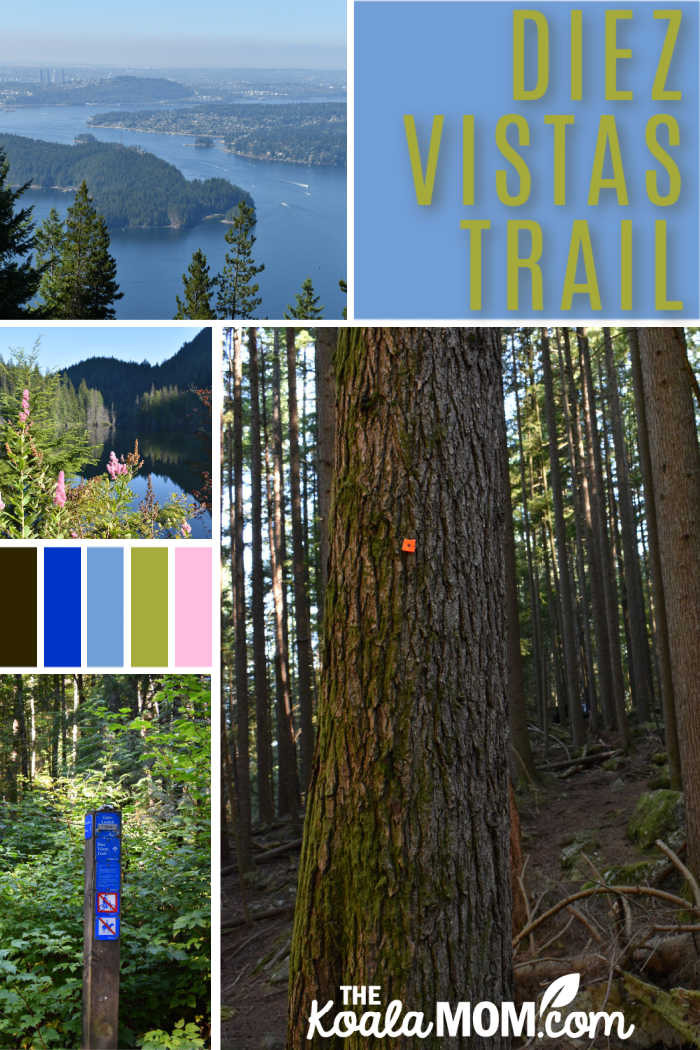 Hiking the Diez Vistas Trail near Port Moody, BC.