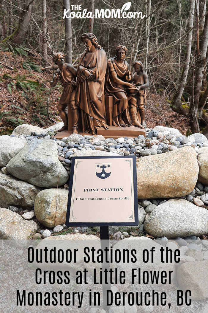 Pray the Outdoor Stations of the Cross at the Little Flower Monastery in Derouche, BC