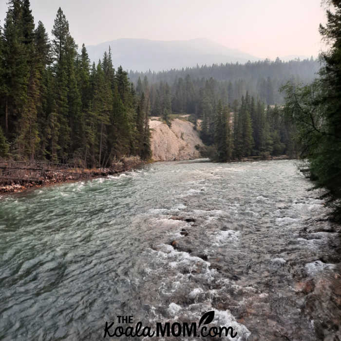 Maligne River at the Fifth Bridge.