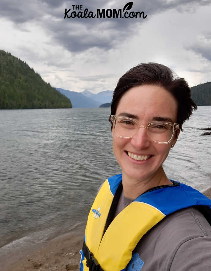 Bonnie Way canoeing on Clearwater Lake.