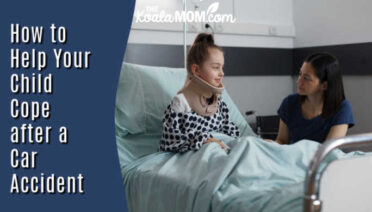 How to Help Your Child Cope after a Car Accident. Photo of daughter in hospital bed via AdobeStock.