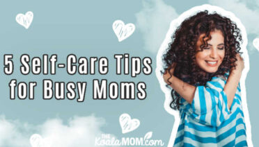 5 Self-Care Tips for Busy Parents. Photo of woman hugging herself via Depositphotos.