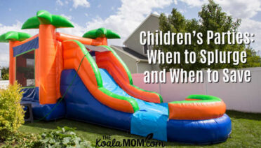 Children’s Parties: When to Splurge and When to Save. Photo of a bounce house via Depositphotos.