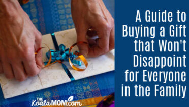 A Guide to Buying a Gift that Won't Disappoint for Everyone in the Family. Photo of person wrapping present in blue paper by Ivan on Unsplash