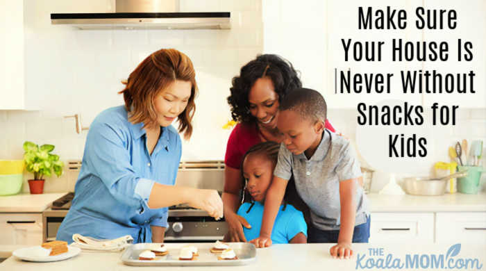 Make Sure Your House Is Never Without Snacks for Kids. Photo of family making snacks in the kitchen by American Heritage Chocolate on Unsplash.