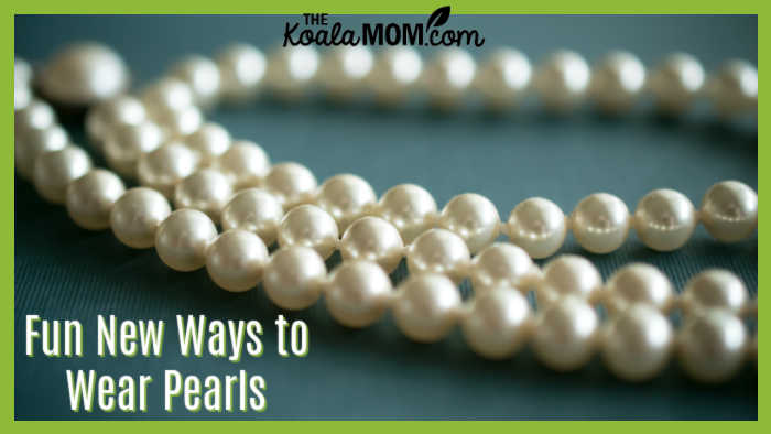 Fun New Ways to Wear Pearls Now. Photo of white pearl necklace on teal background by Tiffany Anthony on Unsplash