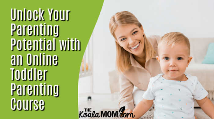Unlock Your Parenting Potential: Take an Online Toddler Parenting Course. Photo of mom with toddler via Depositphotos.
