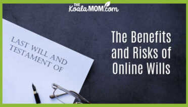 The Benefits and Risks of Online Wills. Photo of glasses and pen on a document stating "last will and testament of" via AdobeStock.