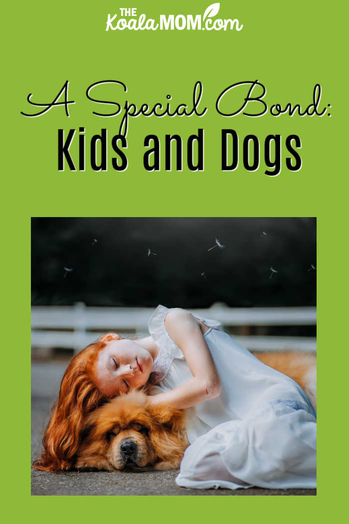 A Special Bond: Kids and Dogs. Photo of girl in nightgown snuggling with her Golden Retriever by Matheus Bertelli via Pexels.