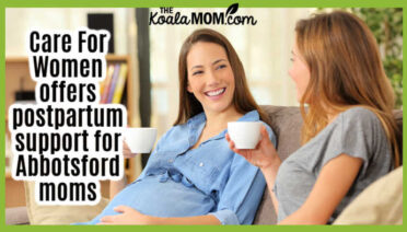 Care For Women offers postpartum support for Abbotsford moms. Photo of two moms having coffee together via Depositphotos.
