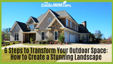 6 Steps to Transform Your Outdoor Space: How to Create a Stunning Landscape. Image of large stone home by Paul Brennan from Pixabay