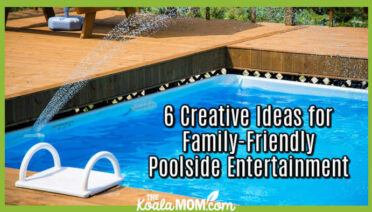 6 Creative Ideas for Family-Friendly Poolside Entertainment. Photo of bright blue pool with backyard deck around it by Carl from Pixabay.
