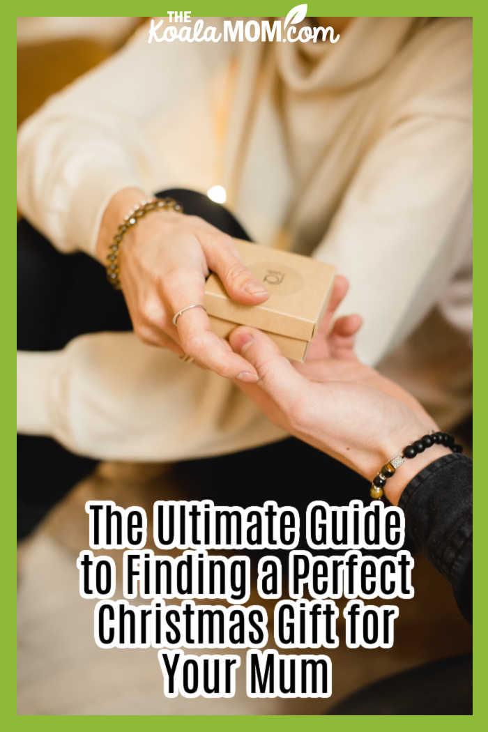 The Ultimate Guide to Finding a Perfect Christmas Gift for Your Mum. Photo of person handing a small gift box to a woman by Kateryna Hliznitsova on Unsplash