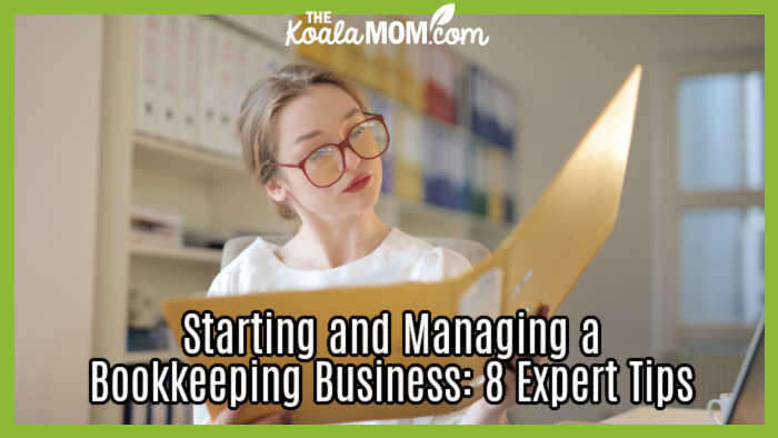 Starting and Managing a Bookkeeping Business: 8 Expert Tips. Photo of a young woman looking at a folder by Andrea Piacquadio via Pexels.