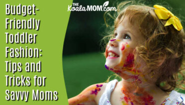Budget-Friendly Toddler Fashion: Tips and Tricks for Savvy Moms. Photo of a toddler girl with curly hair and paint all over her face and her white dress by Senjuti Kundu on Unsplash.