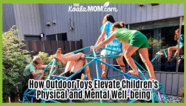 How Outdoor Toys Elevate Children's Physical and Mental Well-being. Photo of four children playing on an outdoor climbing dome by Bonnie Way.