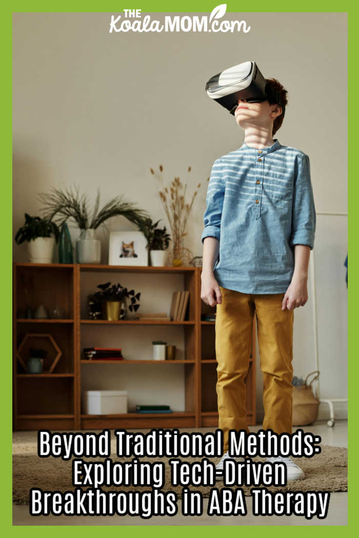 Beyond Traditional Methods: Exploring Tech-Driven Breakthroughs in ABA Therapy. Photo of boy wearing a VR headset by Julia M Cameron via Pexels.