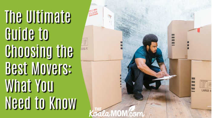 The Ultimate Guide to Choosing the Best Movers: What You Need to Know. Stock photo of man with a clipboard looking at a stack of moving boxes.