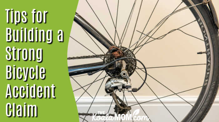 Tips for Building a Strong Bicycle Accident Claim. Image of a bike's back tire by Dominik Gryzbon via Pexels.