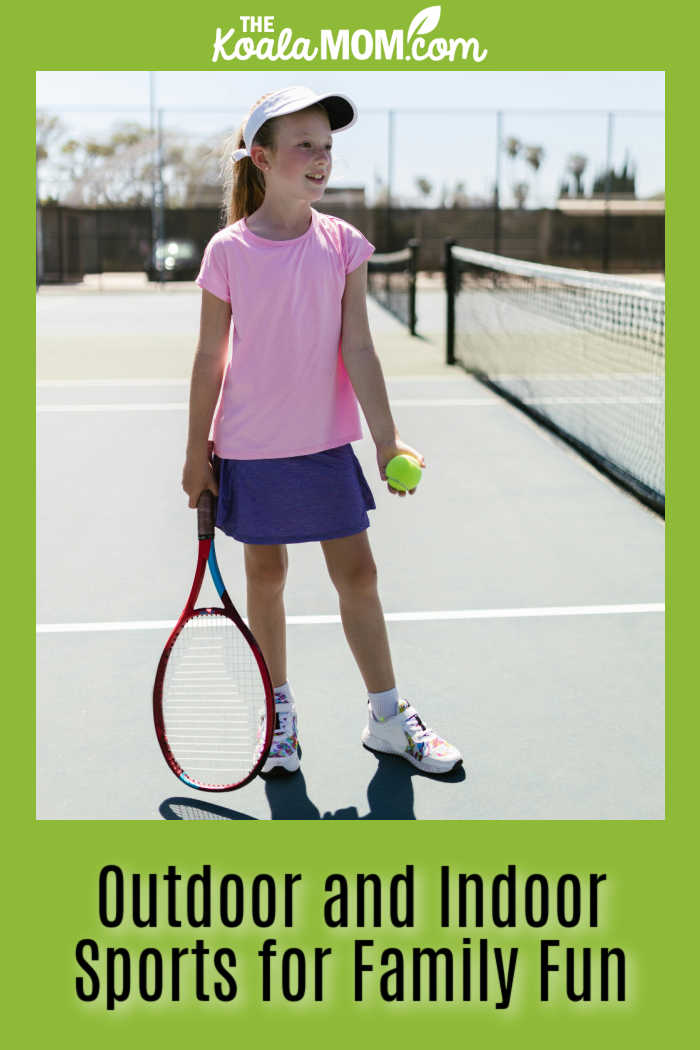 Outdoor and Indoor Sports for Family Fun. Photo of a girl holding a tennis ball and racket by RDNE Stock project via Pexels.