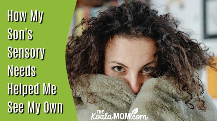 How My Son's Sensory Needs Helped Me See My Own. Photo of woman wrapped in fuzzy blanket by Kaboompics.com via Pexels.