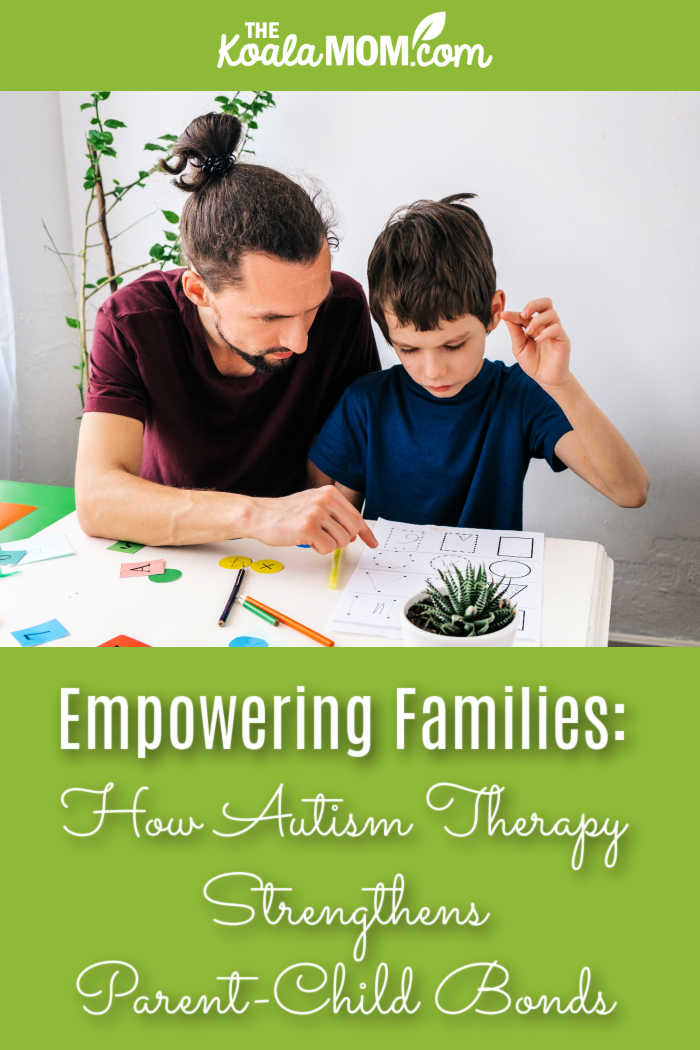 Empowering Families: How Autism Therapy Strengthens Parent-Child Bonds. Photo of male therapist working with a young boy via stock photos.