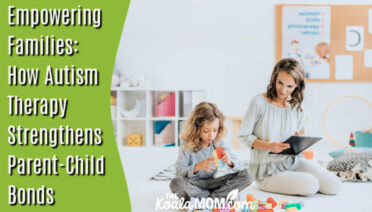 Empowering Families: How Autism Therapy Strengthens Parent-Child Bonds. Photo of female therapist watching young girl play with blocks via stock photos.