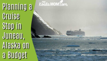 Alaskan Cruise Shore Excursions in Juneau: Planning a Cruise Stop in Juneau on a Budget. Photo of cruise ship near mountains in icy, misty ocean by Fernando B M via Pexels.