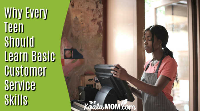 Why Every Teen Should Learn Basic Customer Service Skills. Photo of young black woman standing at computer check out by Andrea Piacquadio via Pexels.