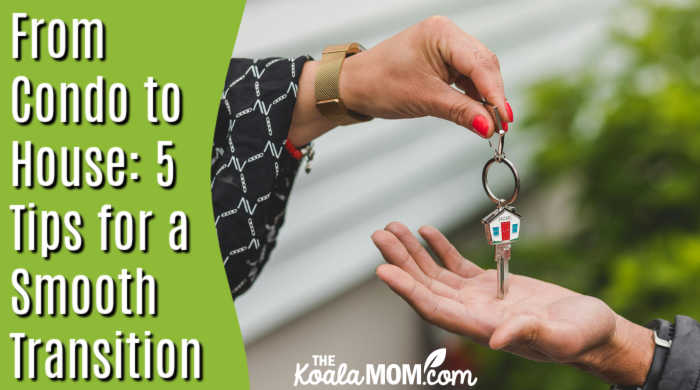 From Condo to House: 5 Tips for a Smooth Transition. Photo of woman handing a key shaped like a house to another person by RDNE Stock project via Pexels.