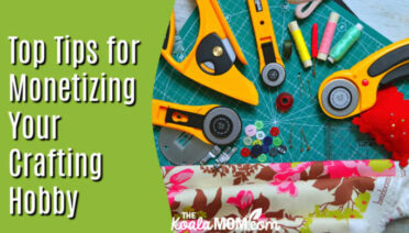 Top Tips for Monetizing Your Crafting Hobby. Photo of cutting mat, cutters, buttons and fabric by Adonyi Gábor via Pexels.