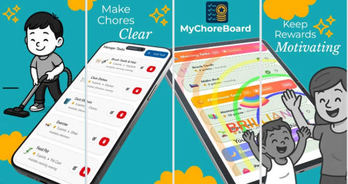 Screenshot of MyChoreBoard app.