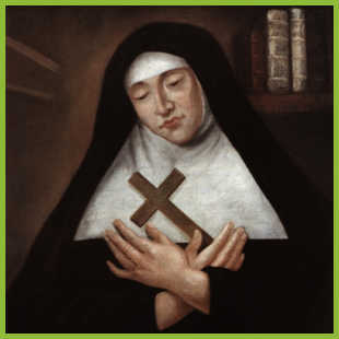 Saint Marie of the Incarnation via Wikipedia.