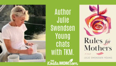 Author Julie Swendsen Young chats with TKM. Photo of Julie and her book cover via her website.